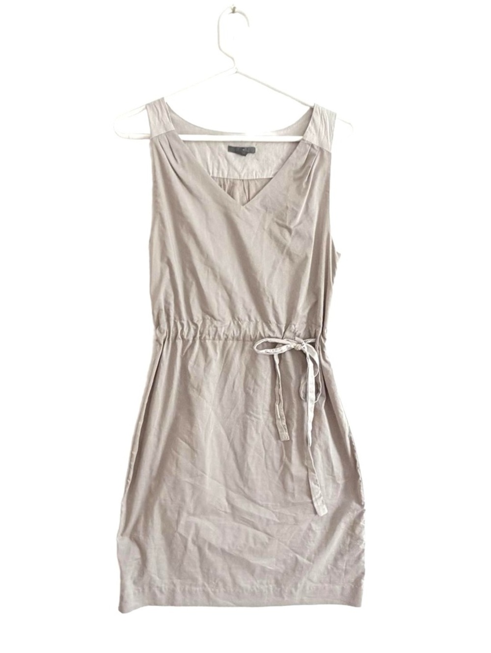 Gap Beige Utility Drawstring Waist Sleeveless Dress US 2